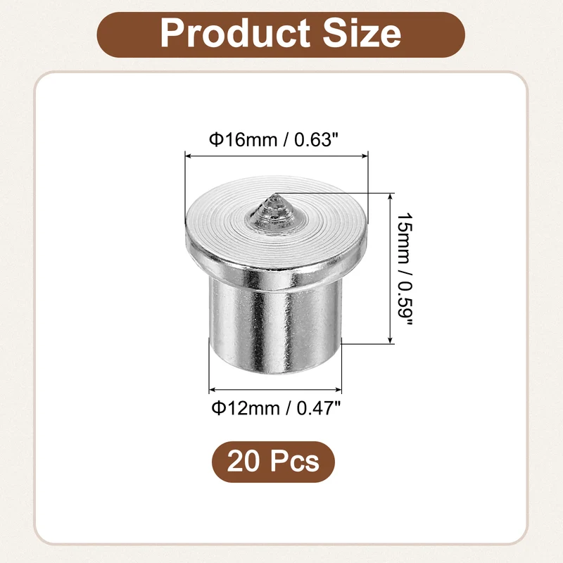 20Pcs Hollow Dowel and Tenon Center Transfer Plugs, 12mm Doweling Centering Pin