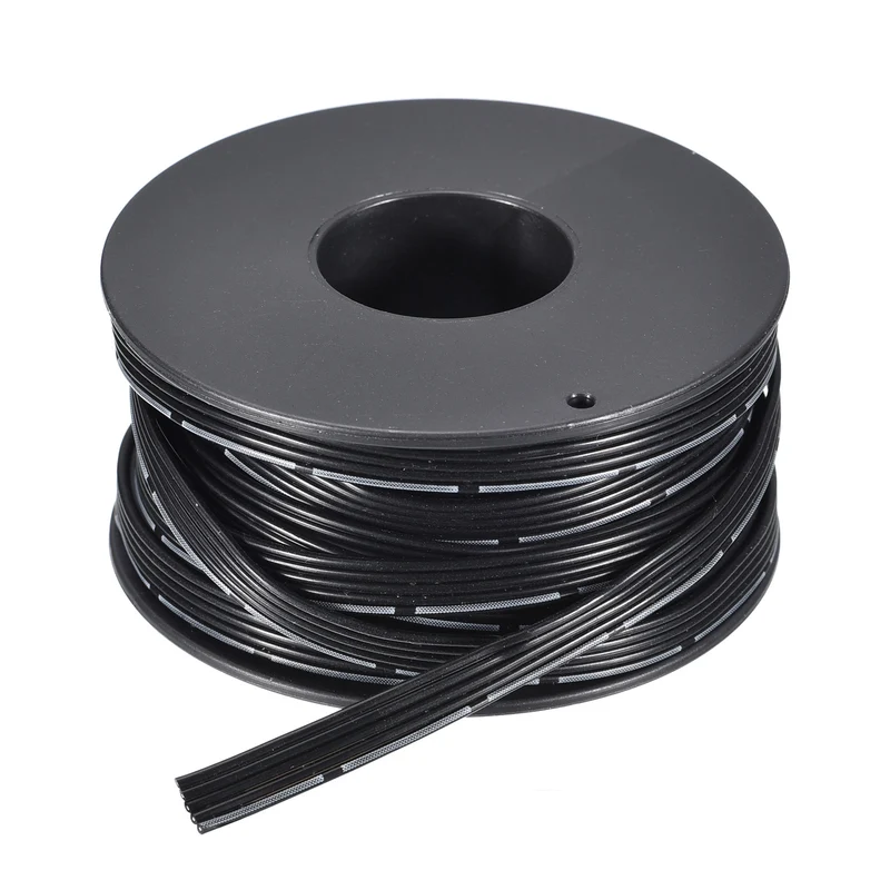 24AWG Ribbon Cable Silicone Wire 5Pin 24 Gauge Ribbon Wire Flat Silicone Cable 7.5m/24.6ft Black Stranded Tinned Copper Wire