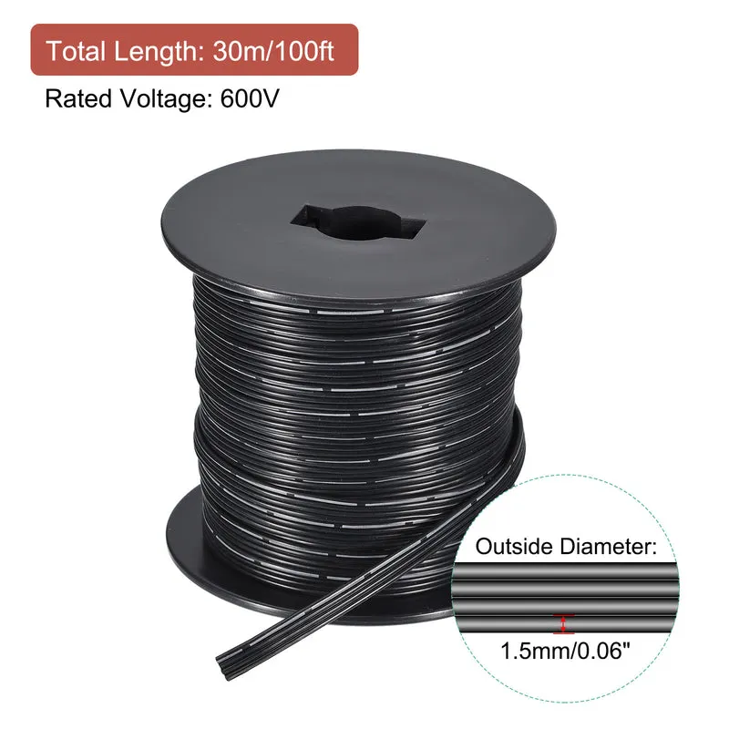 24AWG Silicone Ribbon Cable 4Pin 24 Gauge Flat Cable Silicone Wire 30m/100ft