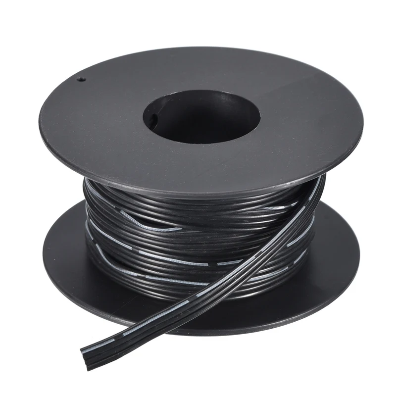 24AWG Ribbon Cable Silicone Wire 4Pin 24 Gauge Ribbon Wire Flat Silicone Cable 6m/20ft Black Stranded Tinned Copper Wire