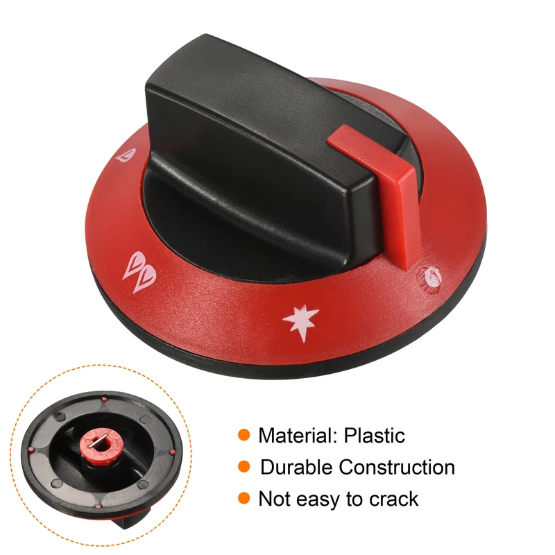 75x33mm Gas Grill Control Knob, 1 Pack Plastic Replacement Knobs Rotating Switch for Gas Grill Stove Burner Oven, Red