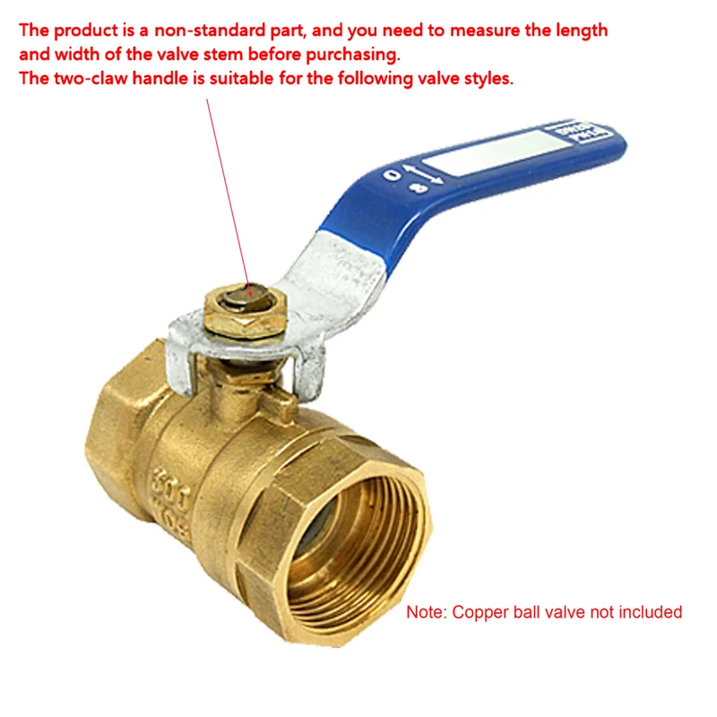 Lever Handle Iron Chrome Plated Replacement Quarter Turn for DN65 Ball Valve
