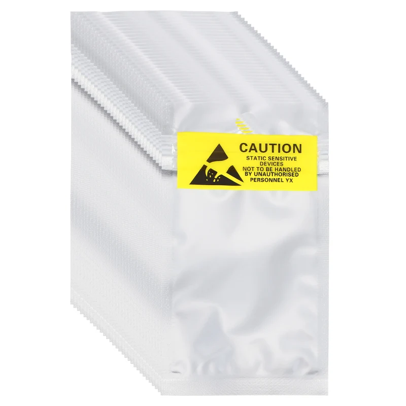 200 Pcs Anti Static Shielding Bag 2.4" x 4.5" Resealable ESD Bags, Silver