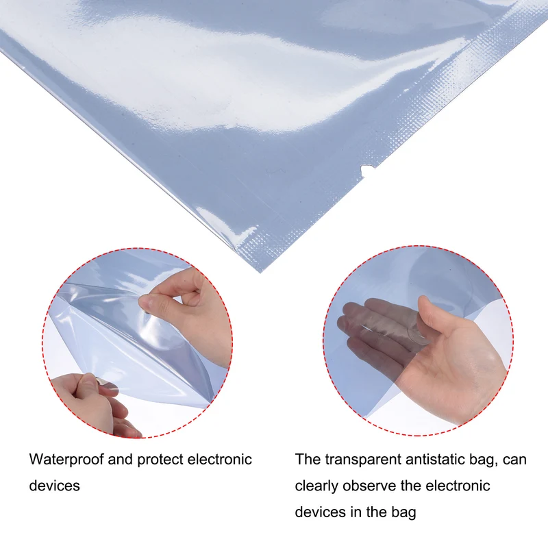 Anti Static Bags Shielding Bag 50pcs 4.3x6"(11x15cm) Open Top with Labels