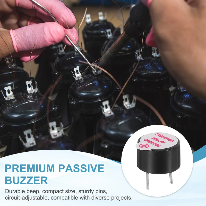 6 Pcs Active Buzzer DC 3V 5mm Pitch Electric Tone Buzzer for Alarm