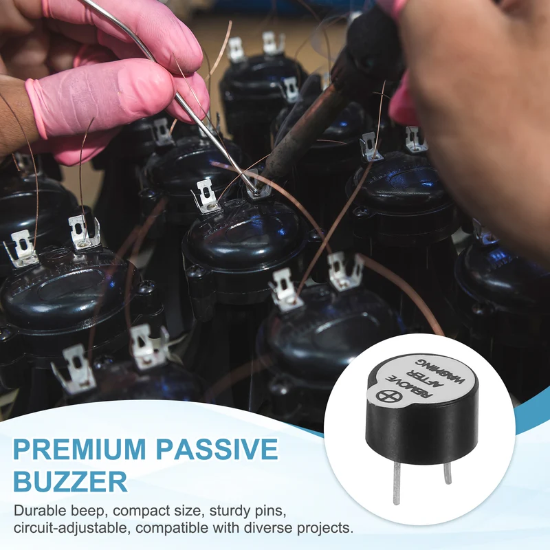 20 Pcs Active Buzzer DC 12V 5mm Pitch Electric Tone Buzzer for Alarm