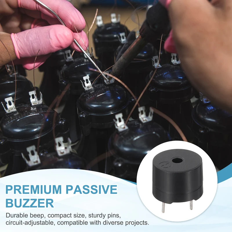10 Pcs Passive Buzzer DC 1.5-5V Electric Tone Buzzer for Alarm