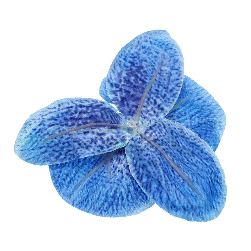 40Pcs 3.9" Artificial Silk Butterfly Orchid Flower Heads for DIY, Blue