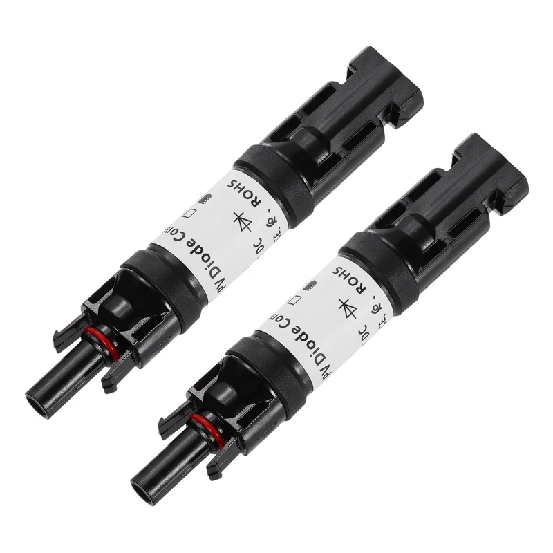 2Pcs 20A 1000V IP67 Waterproof Built-in Diode Solar Wire Connectors