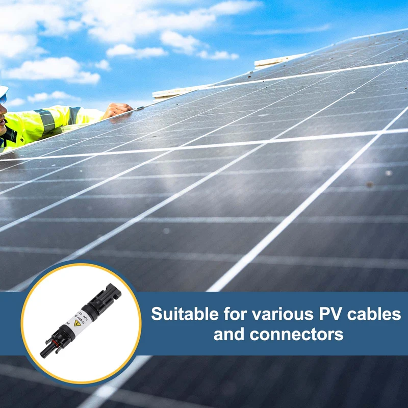 2Pcs 15A 1000V IP67 Waterproof Built-in Diode Solar Wire Connectors