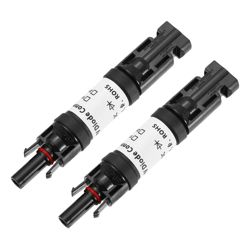 2Pcs 10A 1000V IP67 Waterproof Built-in Diode Solar Wire Connectors