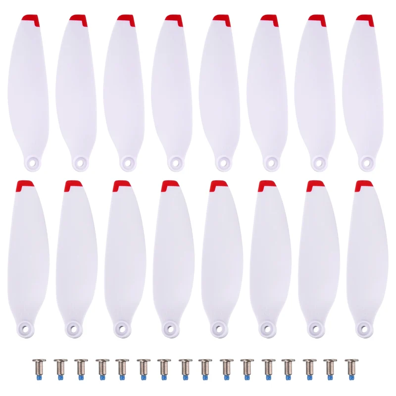 16Pcs 2.3" Plastic Propellers for Mini 3 Quadcopter White/Red