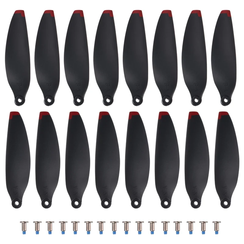 16Pcs 2.3" Plastic Propellers for Mini 3 Quadcopter Black/Red