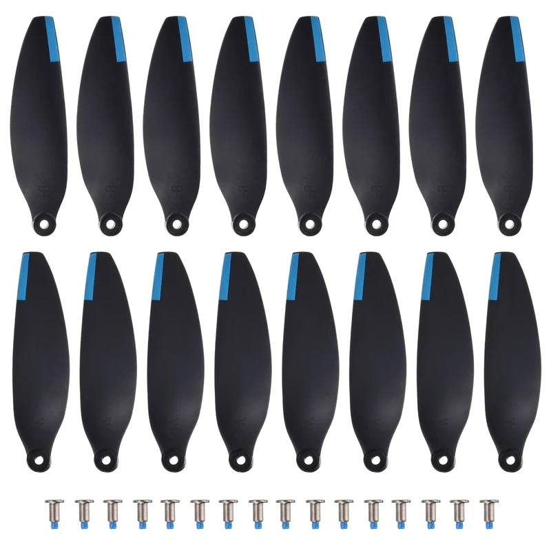 16Pcs 2.3" Plastic Propellers for Mini 3 Quadcopter Black/Blue