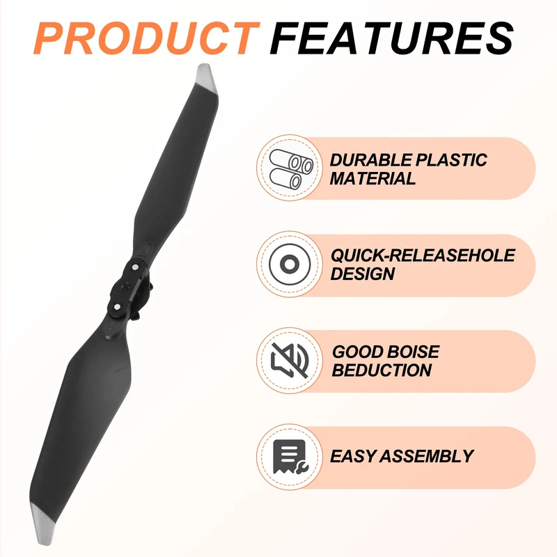 4Pcs 8.5" Low Noise Propellers for Mavic Air 2 Quadcopter Black/Silver