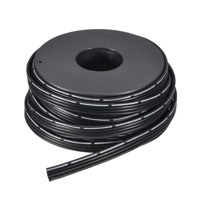 22AWG Ribbon Cable Silicone Wire 4Pin 22 Gauge Ribbon Wire Flat Silicone Cable 7.5m/24.6ft Black Stranded Tinned Copper Wire