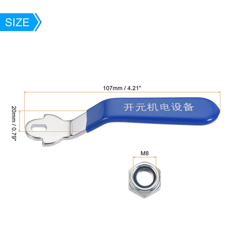 Lever Handle Iron Chrome Plated Replacement 180 Degree for Ball Valve