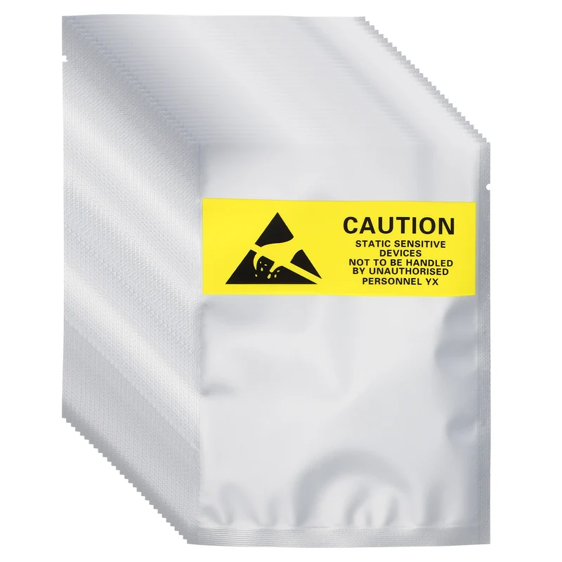 100 Pcs Anti Static Bags Shielding Bag 4.1" x 5.9" Open Top ESD Bags, Silver