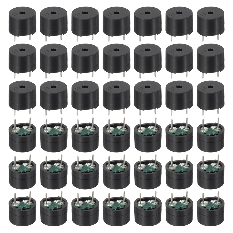 50 Pcs Passive Buzzer DC 1.5-5V Electric Tone Buzzer for Alarm