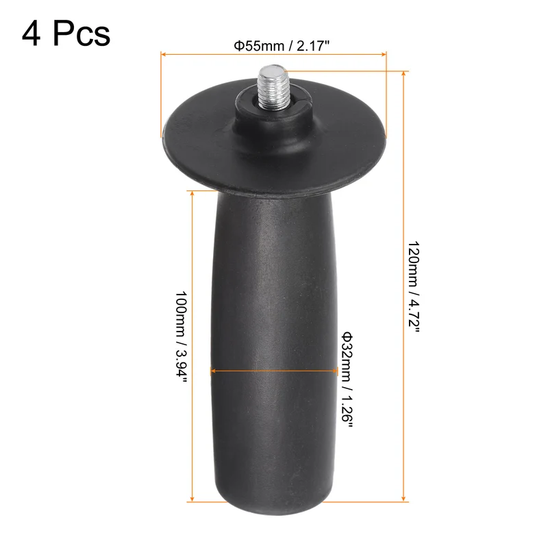 8mm Thread Plastic Auxiliary Side Handle Tool for 4 Pcs