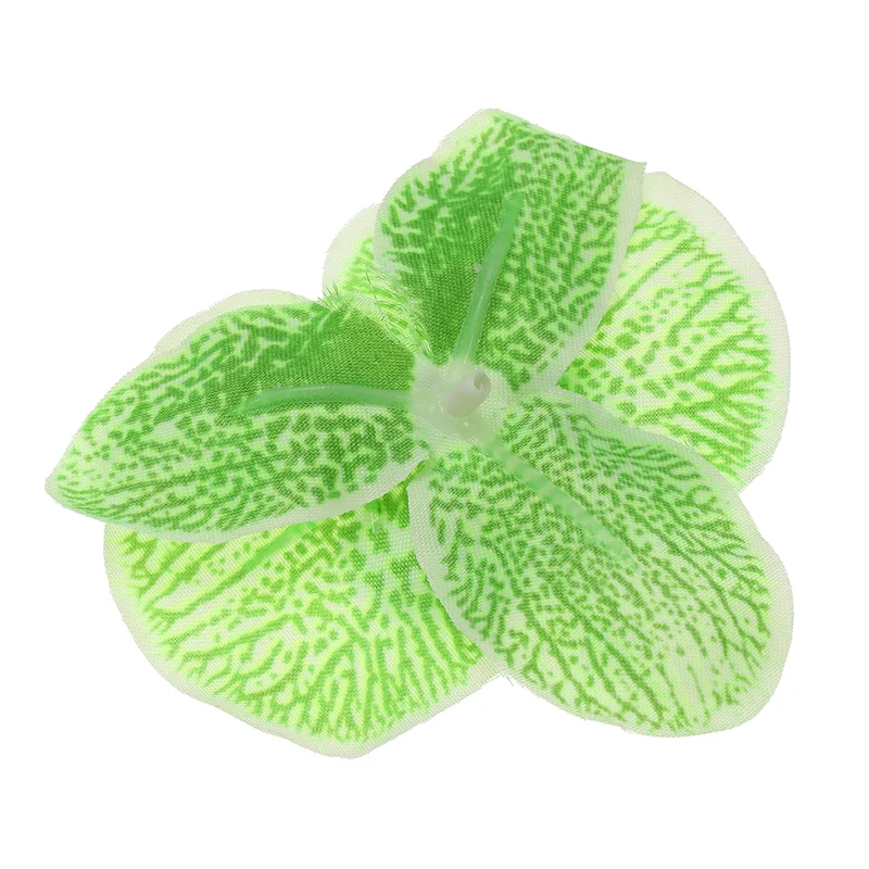 40Pcs 3.5" Artificial Silk Butterfly Orchid Flower Heads for DIY, Green