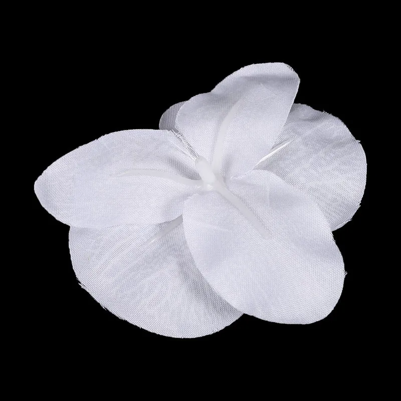 40Pcs 3.5" Artificial Silk Butterfly Orchid Flower Heads for DIY Pure White