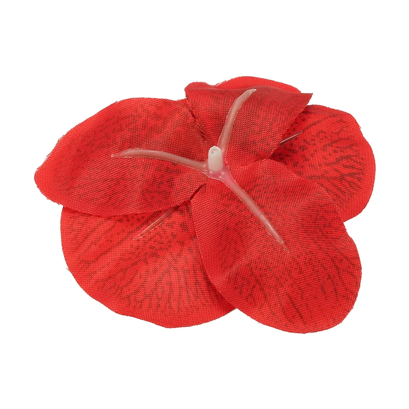 40Pcs 3.5" Artificial Silk Butterfly Orchid Flower Heads for DIY, Red