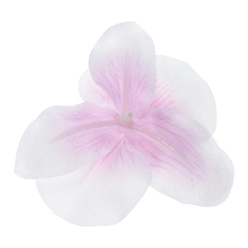40Pcs 3.5" Artificial Silk Butterfly Orchid Flower Heads for DIY White Purple