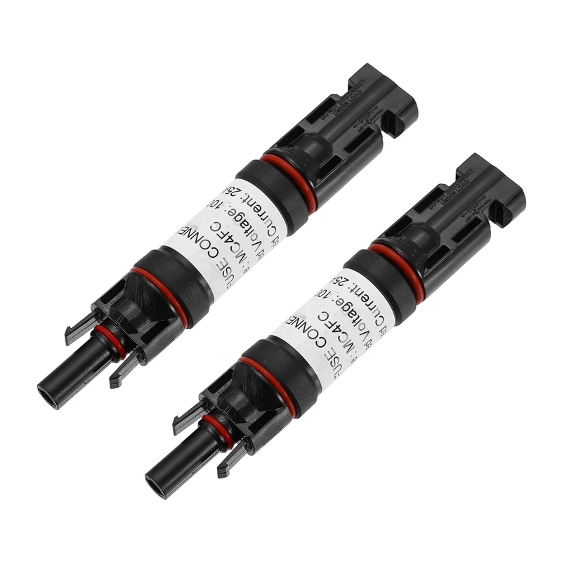 2Pcs 25A Solar Fuse Holder Inline with Fuse for Solar Photovoltaic System