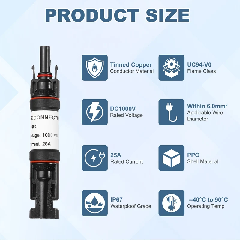 25A Solar Fuse Holder Inline for Solar Photovoltaic System