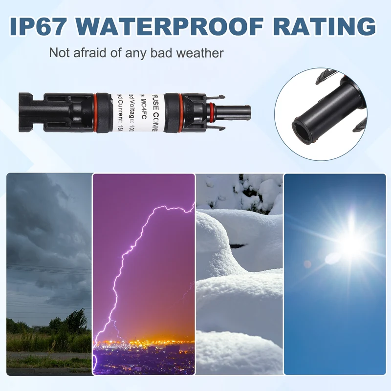 15A Solar Fuse Holder Inline for Solar Photovoltaic System