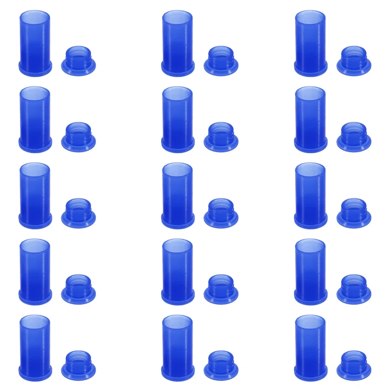 Solar Connector Caps, 15 Set Weather Resistant IP67 26mm x 14mm, Blue