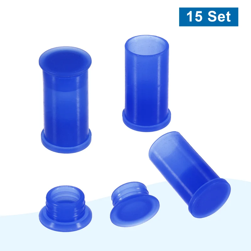 Solar Connector Caps, 15 Set Weather Resistant IP67 26mm x 14mm, Blue