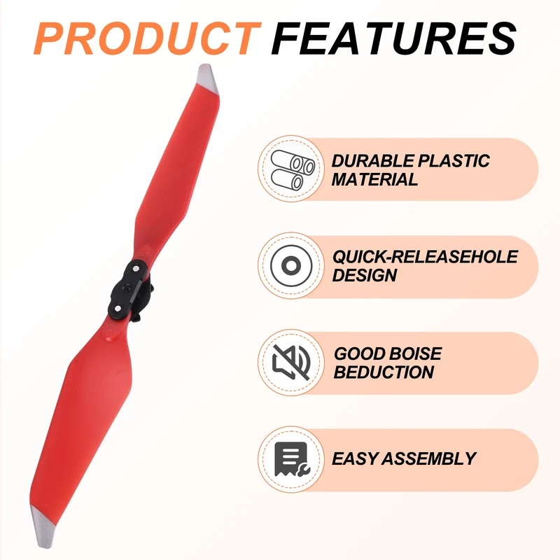 4Pcs 8.5" Low Noise Propellers for Mavic Air 2 Quadcopter Red