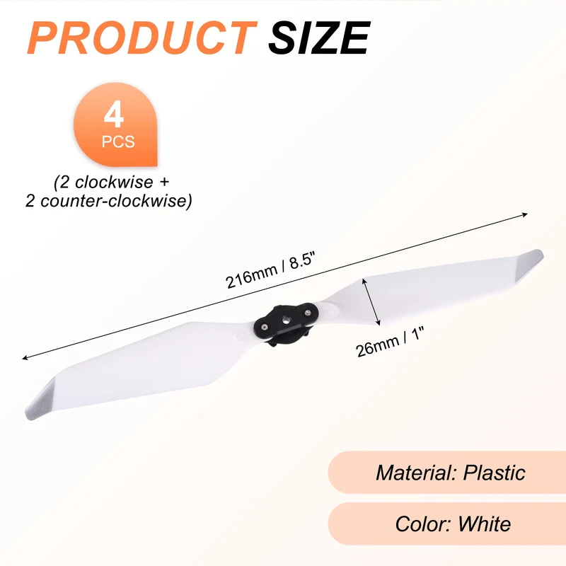4Pcs 8.5" Low Noise Propellers for Mavic Air 2 Quadcopter White