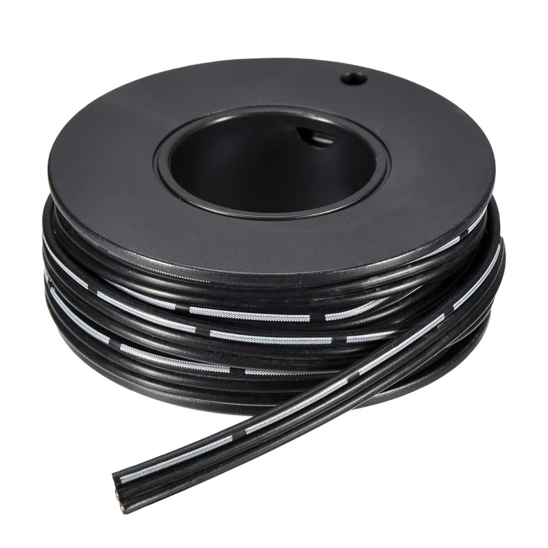 22AWG Ribbon Cable Silicone Wire 3Pin 22 Gauge Ribbon Wire Flat Silicone Cable 3m/10ft Black Stranded Tinned Copper Wire