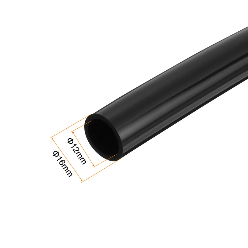 Silicone Tubing, 12mm ID x 16mm OD 3.3ft Silicone Rubber Tube Hose Pipe Black