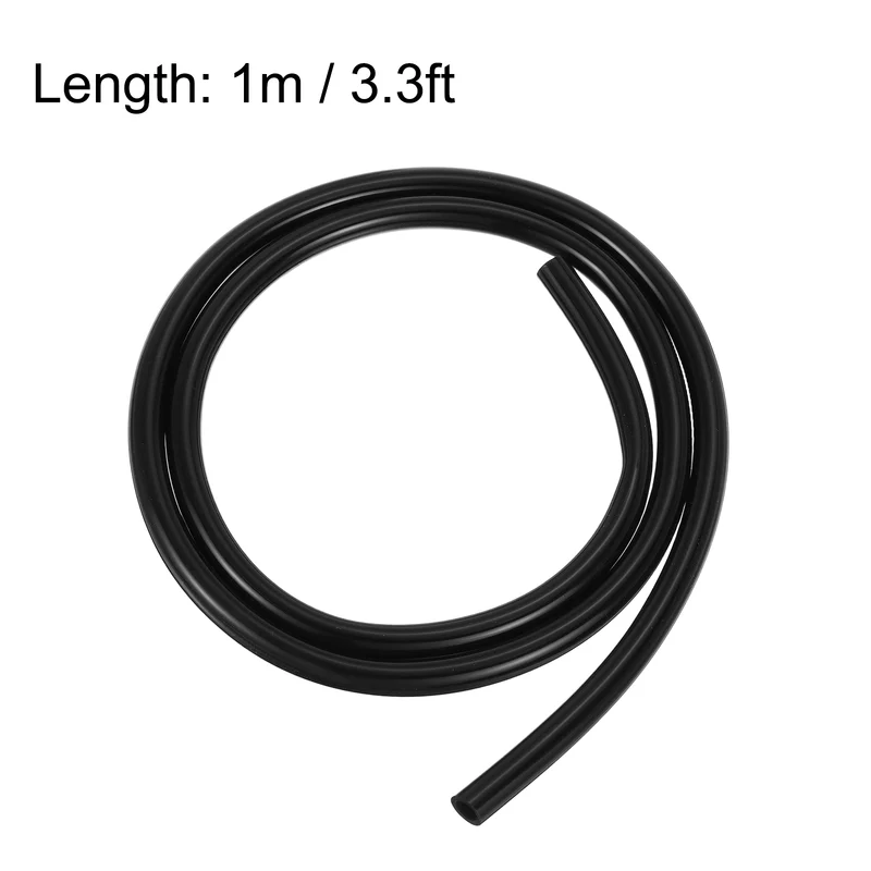 Silicone Tubing, 12mm ID x 16mm OD 3.3ft Silicone Rubber Tube Hose Pipe Black