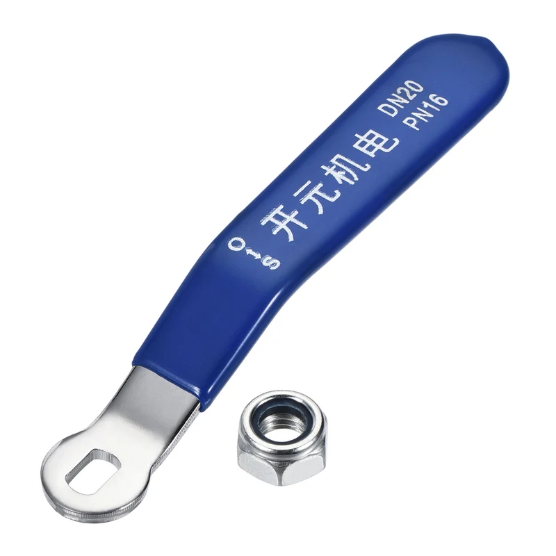 Lever Handle Iron Chrome Plated Replacement Blue for DN20 Ball Valve