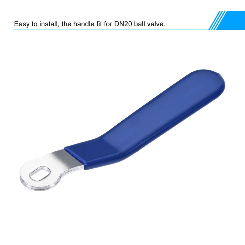 Lever Handle Iron Chrome Plated Replacement Blue for DN20 Ball Valve