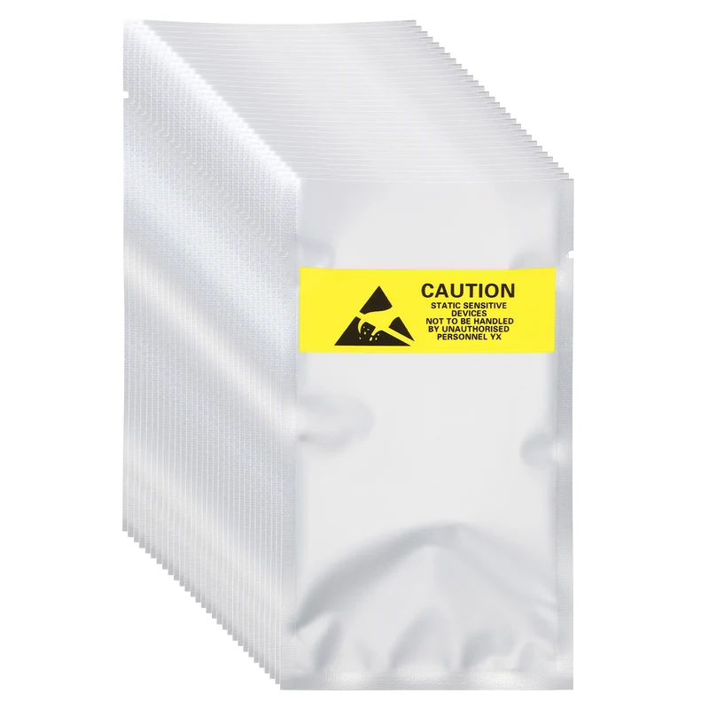 100 Pcs Anti Static Bags Shielding Bag 3.1" x 5.9" Open Top ESD Bags, Silver