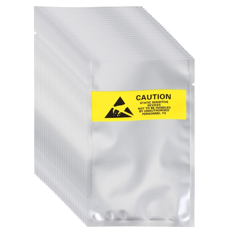 200 Pcs Anti Static Bags Shielding Bag 3.1" x 5.3" Open Top ESD Bags, Silver