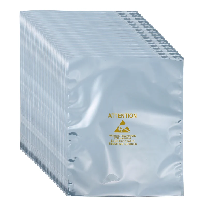 100 Pcs Anti Static Bags Shielding Bag 12.2" x 15.7" Open Top, Silver Gray