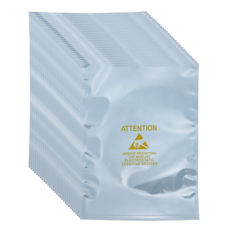 100 Pcs Anti Static Bags Shielding Bag 8.3" x 11.8" Open Top, Silver Gray