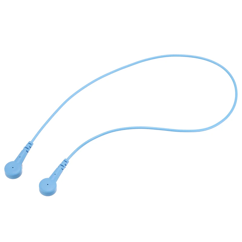 ESD Grounding Cable Cord 53cm/21",Double Buckle 1 Pcs(Blue)