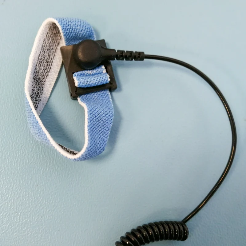 ESD Grounding Cable Cord 180cm/71",Double Buckle 3 Pcs(Blue)