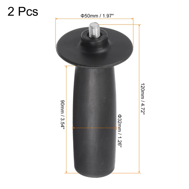 8mm Thread Plastic Auxiliary Side Handle Tool for 2 Pcs