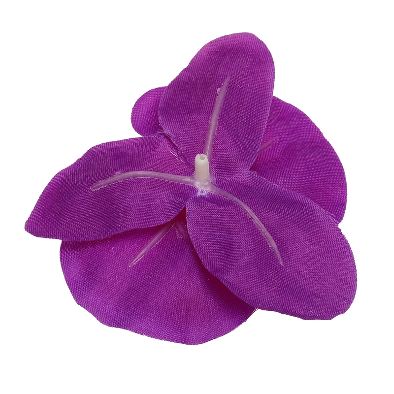 40Pcs 3.5" Artificial Silk Butterfly Orchid Flower Heads for DIY, Dark Purple