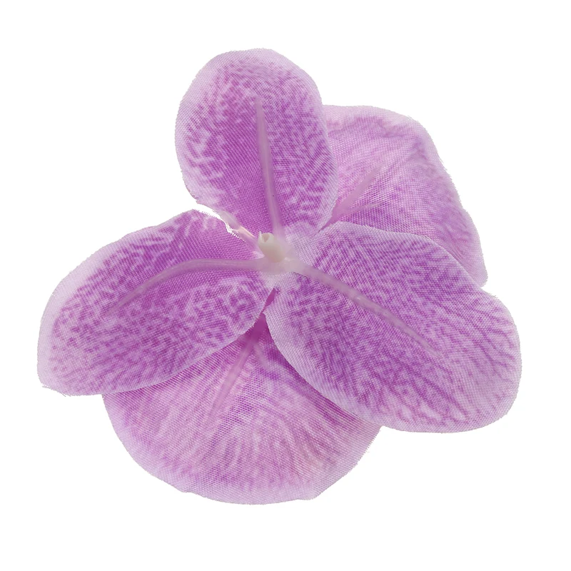 40Pcs 3.5" Artificial Silk Butterfly Orchid Flower Heads for DIY Light Purple