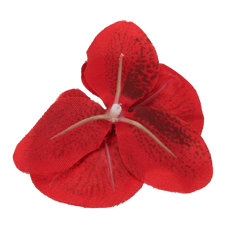 80Pcs 2.8" Artificial Silk Butterfly Orchid Flower Heads for DIY, Red